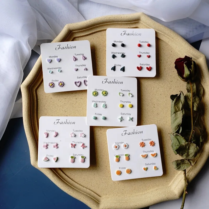 Fashion Ceramic Gift Earrings Set #T5 - Image 3