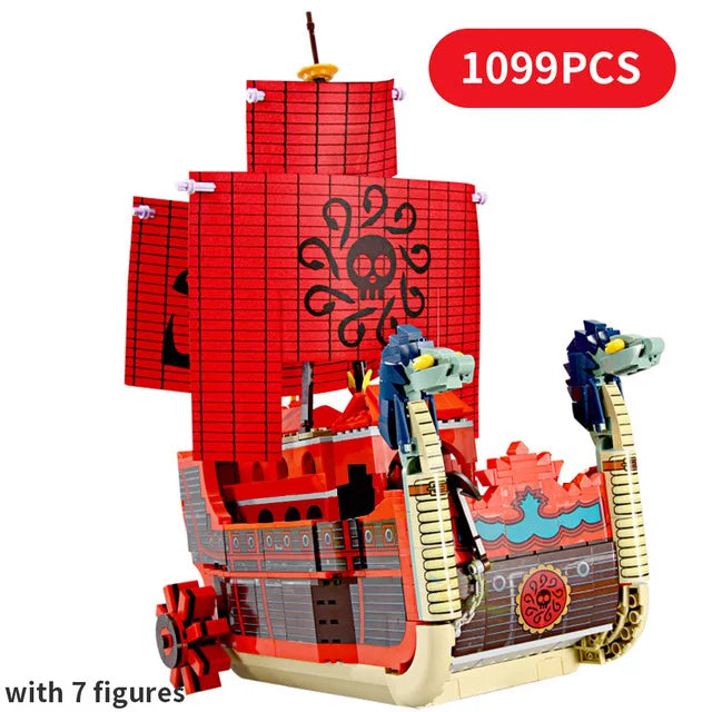 2022 New Anime One Piece Going Merry & Thousand Sunny Model Building Blocks Kit - Image 10