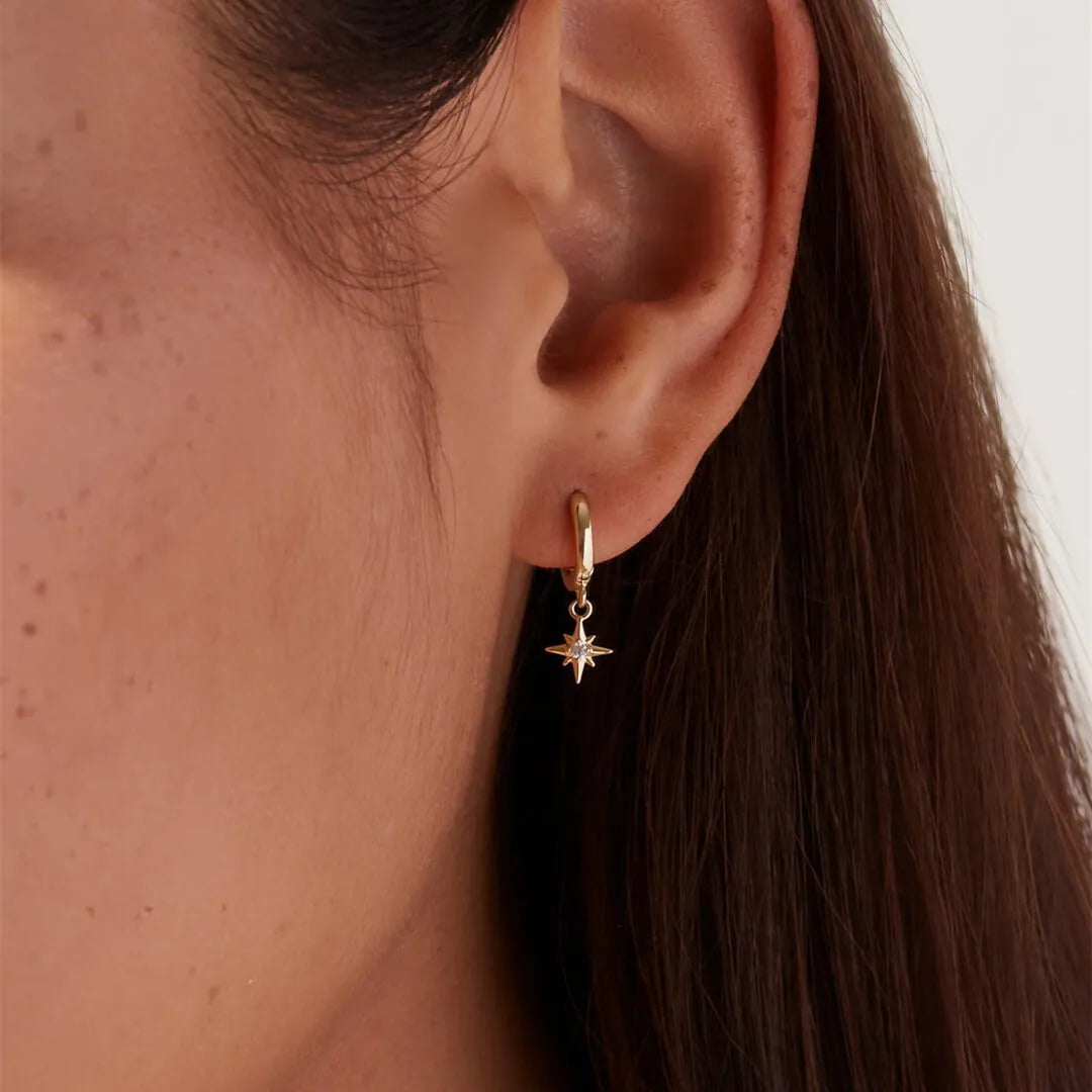 Hot Sales Shiny Star Hanging One Piece Earrings for Women - Image 3