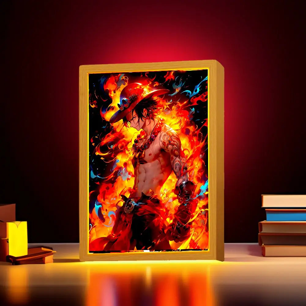 Anime Figure One Piece Light Painting Photo Frame - Image 2