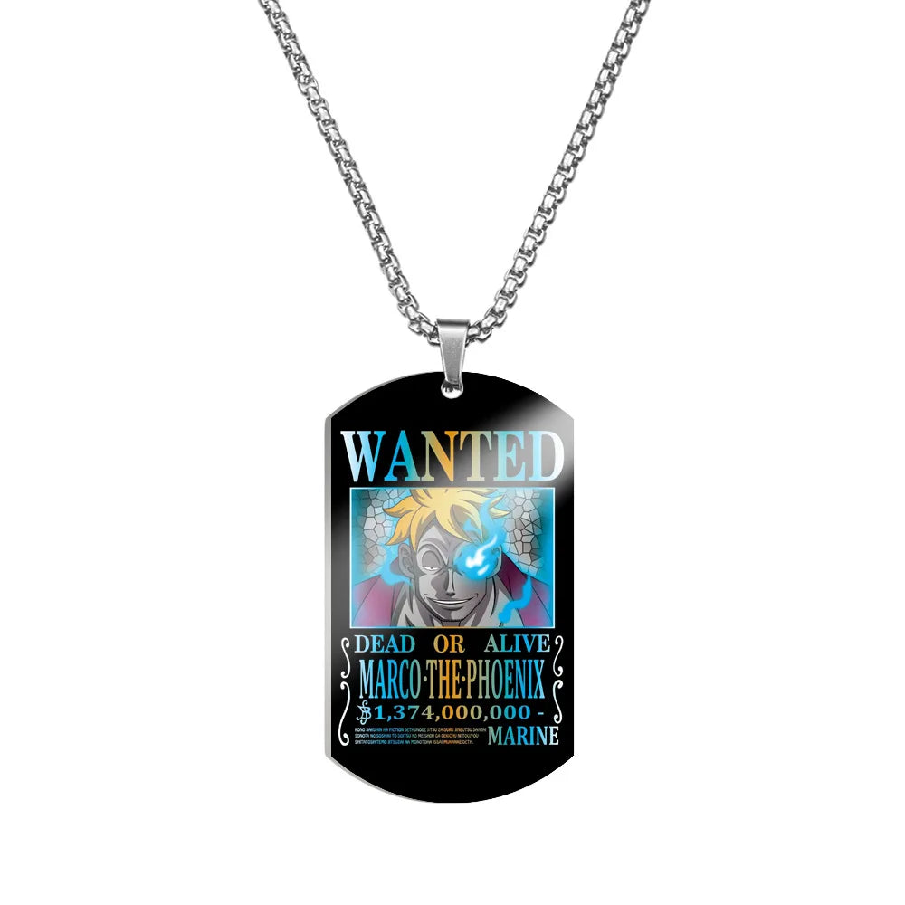 Creative One Piece Anime Luffy & Zoro Stainless Steel Necklace - Image 34