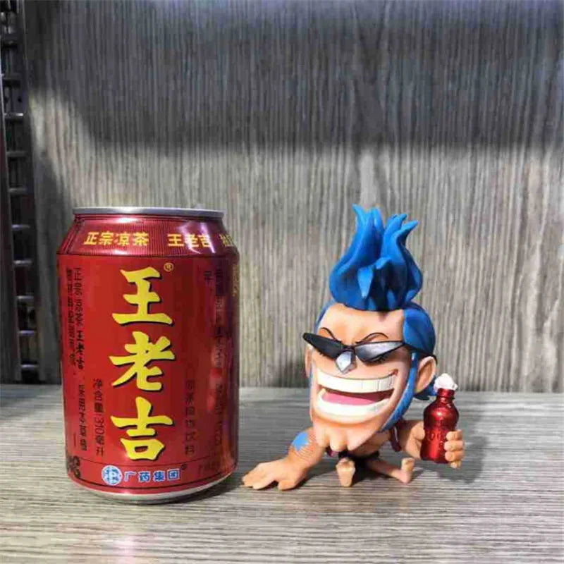 FigureCrazy One Piece FRANKY Q Laughing Out Sitting Cute Ver. PVC Action Figure - Image 4