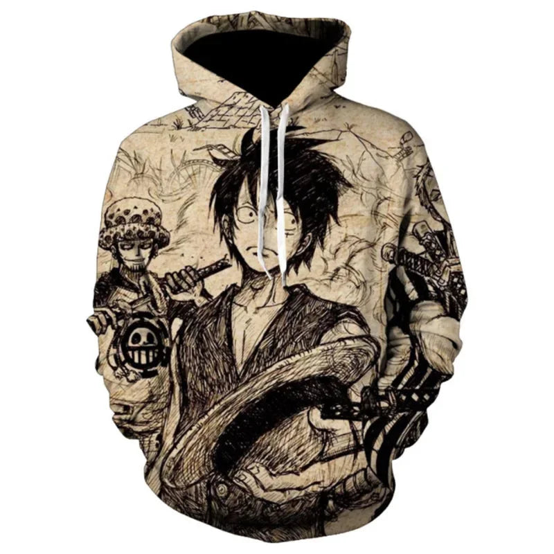 Japanese Anime One Piece Trafalgar D. Water Law Hoodie – Cosplay Long Sleeve Zip-Up Sweatshirt - Image 11