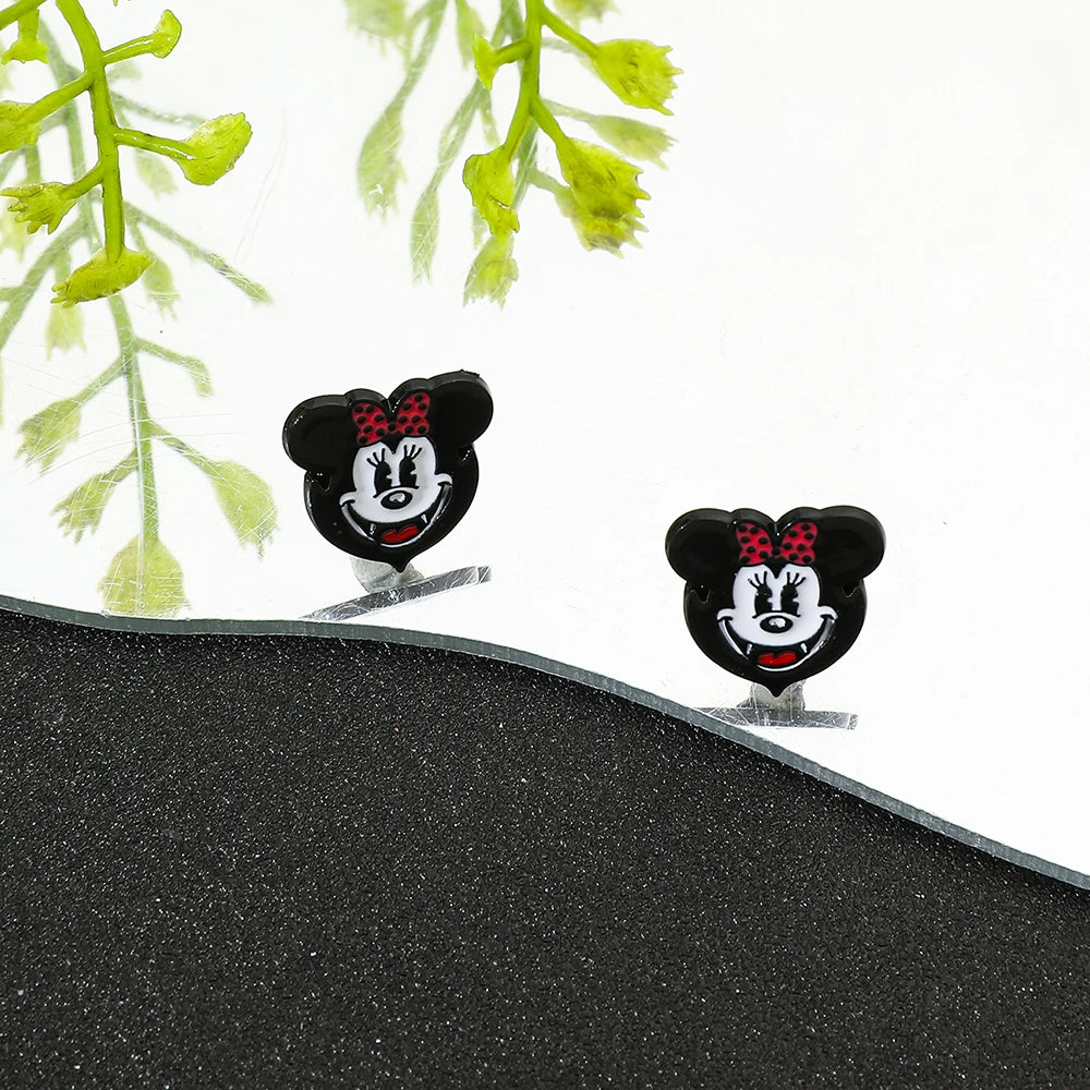 1 Pair Disney Mickey Mouse Cartoon Earrings - Image 3