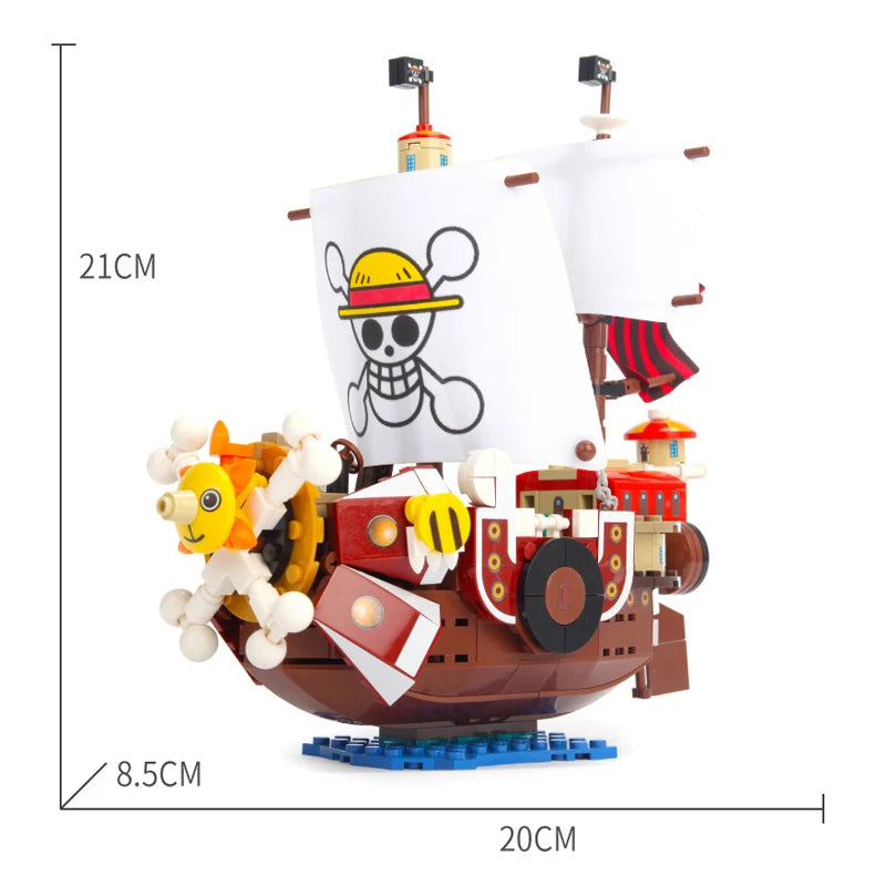 2022 New Anime One Piece Going Merry & Thousand Sunny Model Building Blocks Kit - Image 7