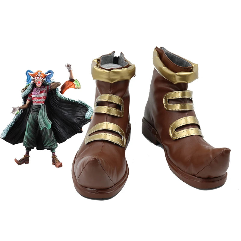 Anime One Piece Clown Buggy Cosplay Boots - Image 7