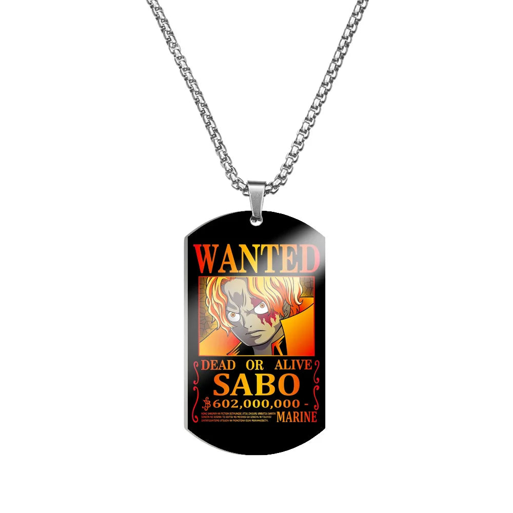 Creative One Piece Anime Luffy & Zoro Stainless Steel Necklace - Image 10