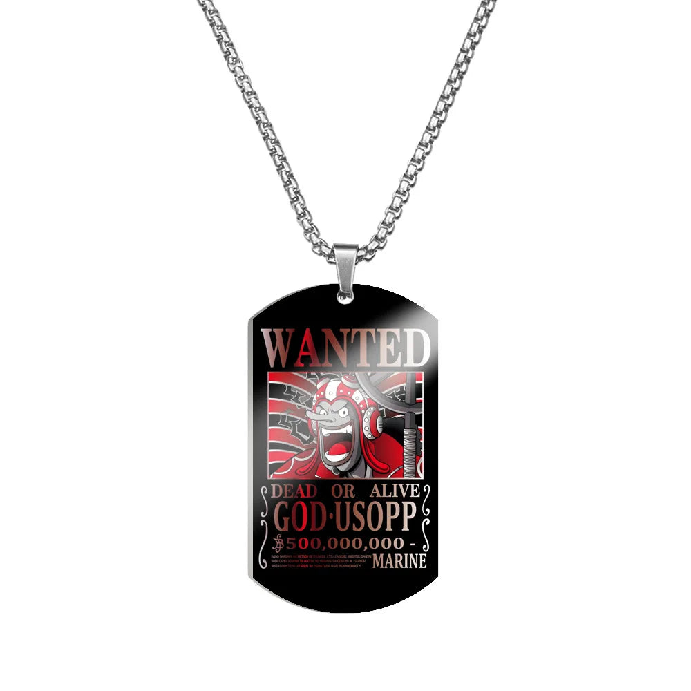 Creative One Piece Anime Luffy & Zoro Stainless Steel Necklace - Image 36