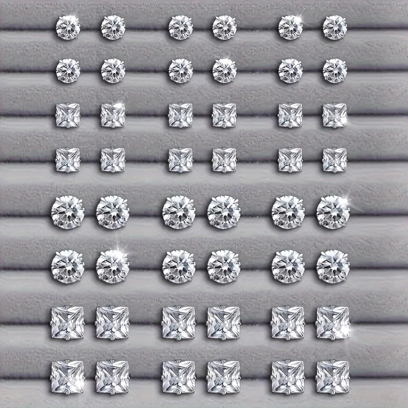 48-Piece Zircon Earring Set