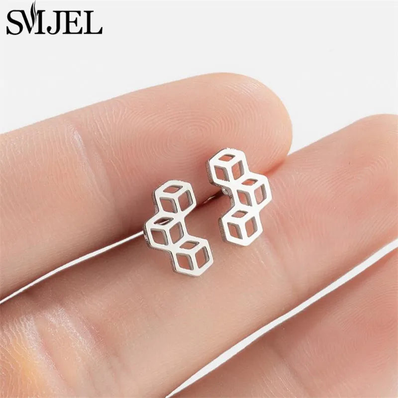 2024 Stainless Steel Geometric Stud Earrings - Image 13