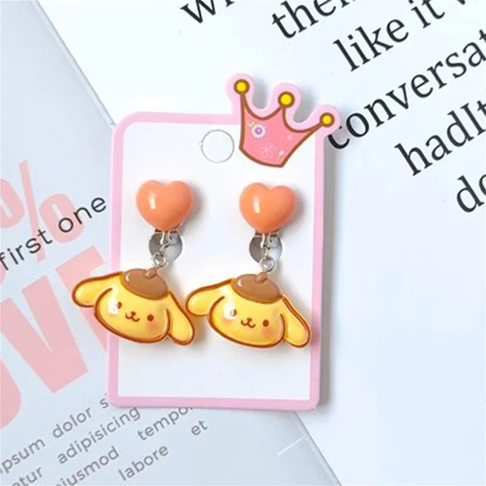 1 Pair Sanrio Hello Kitty, Cinnamoroll & Kuromi Ear Clip Earrings - Image 4