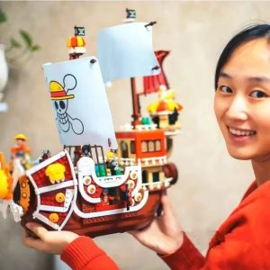 One Piece 1484pcs/432pcs + 9 Dolls Thousand Sunny Boat Blocks