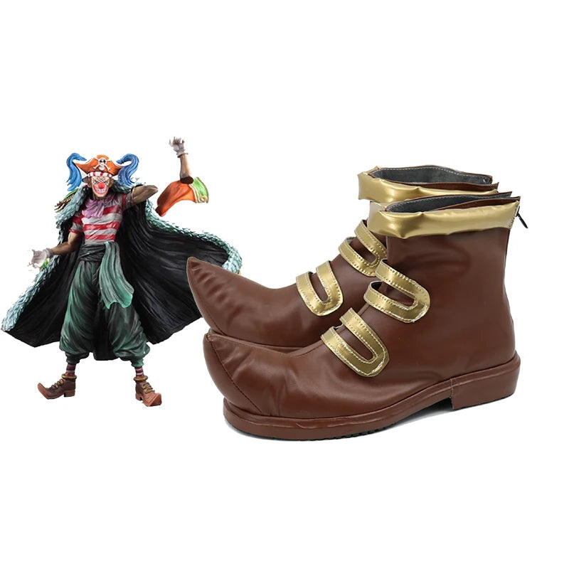 Anime One Piece Clown Buggy Cosplay Boots - Image 3