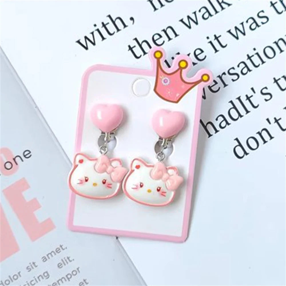 1 Pair Sanrio Hello Kitty, Cinnamoroll & Kuromi Ear Clip Earrings - Image 9