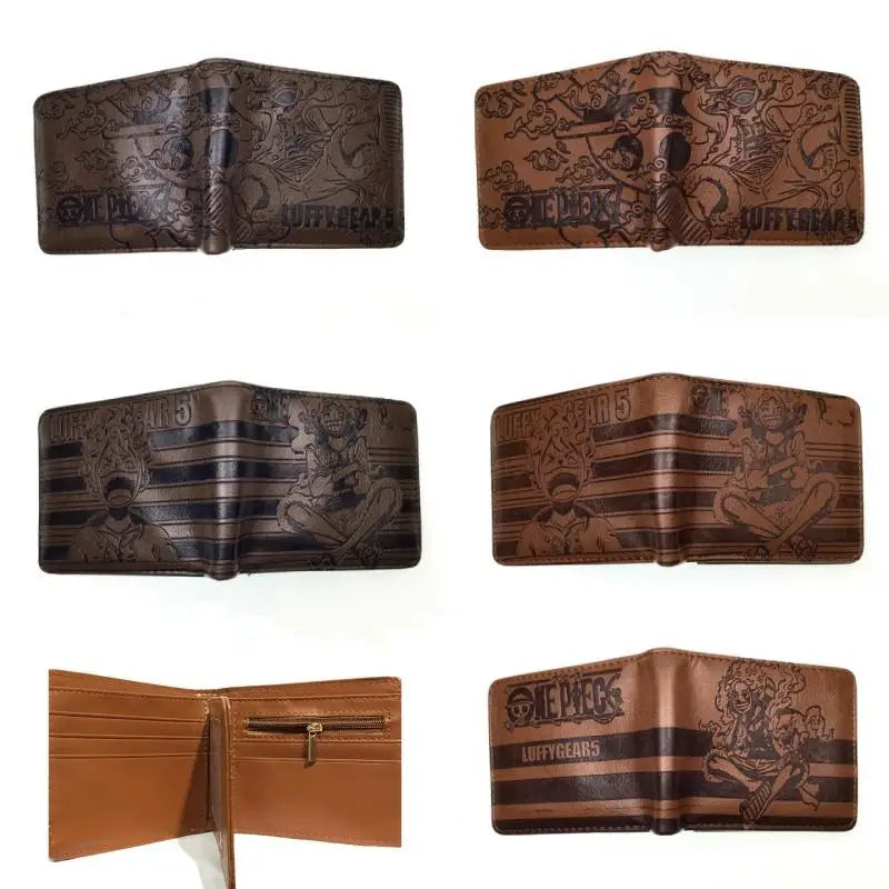 Anime One Piece Luffy & Zoro PU Embossed Short Wallet