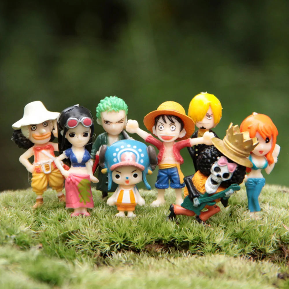 8pcs/set Anime One Piece Cute Action Figure Toy