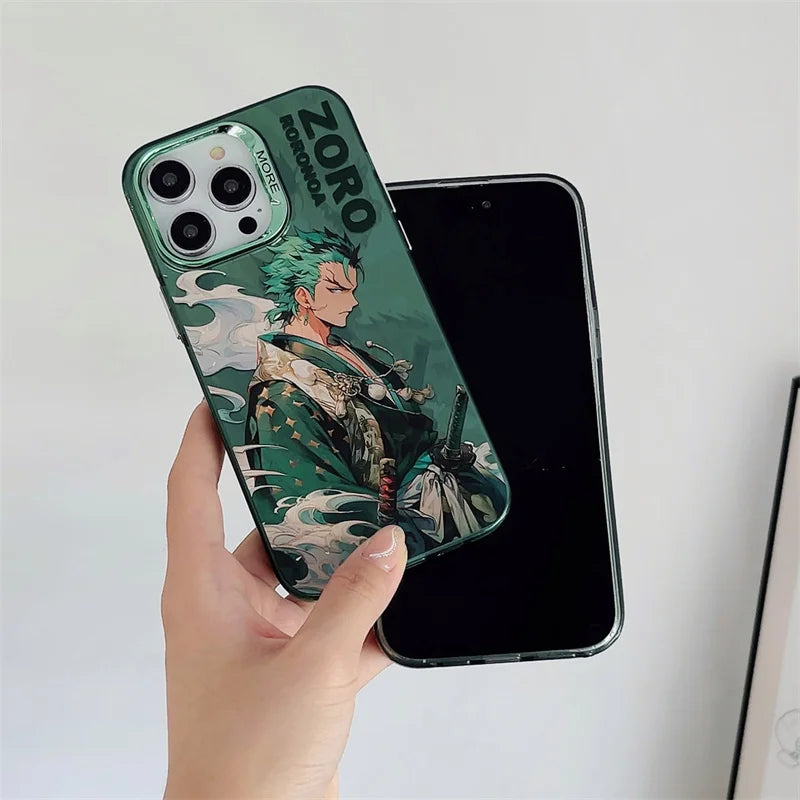 Luffy Hat & Roronoa Zoro Plating Anime Phone Case - Image 4