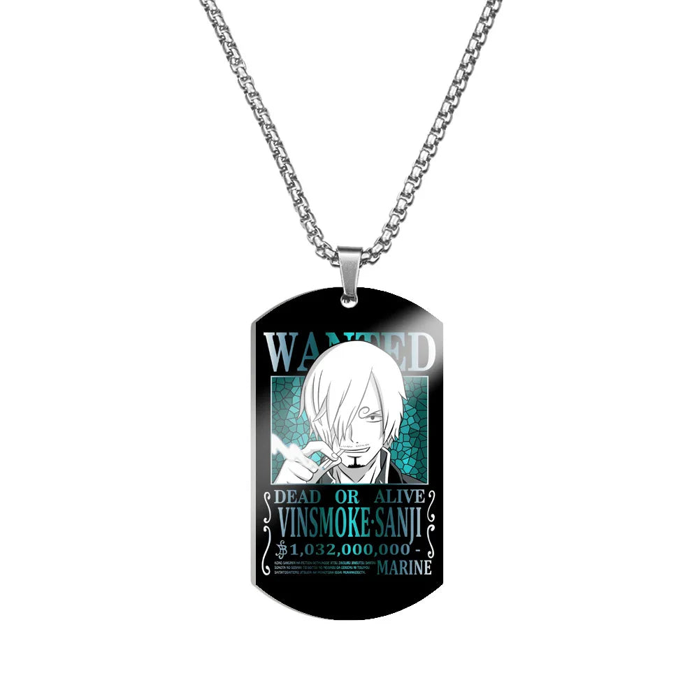 Creative One Piece Anime Luffy & Zoro Stainless Steel Necklace - Image 25