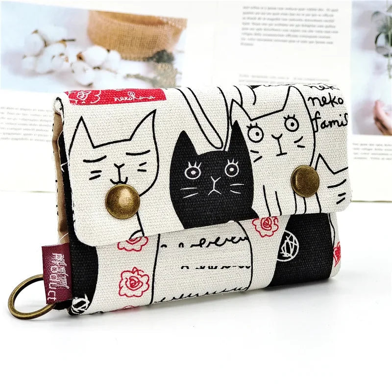 New Style One Piece Canvas Wallet - Image 6